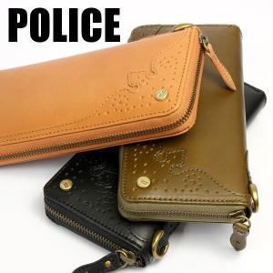 POLICE ポリス 財布 メンズ　牛革　ロングウォレット　イタリアンレザー　プレゼント ギフト 長財布 Men's｜cameron