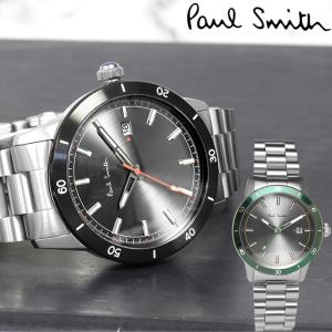 ポールスミス Paul Smith 腕時計 メンズ 43mm ステンレス クラシック ブランド 人気 ウォッチ ギフト プレゼント グリーン グレー ブラック シルバー｜cameron