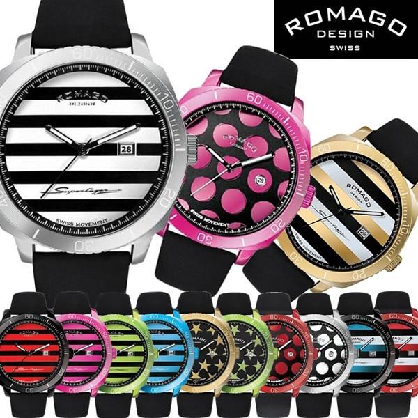 ロマゴ ROMAGO 腕時計 スーパーレジャーシリーズ カレンダー スイス製 男女兼用 レディース ...
