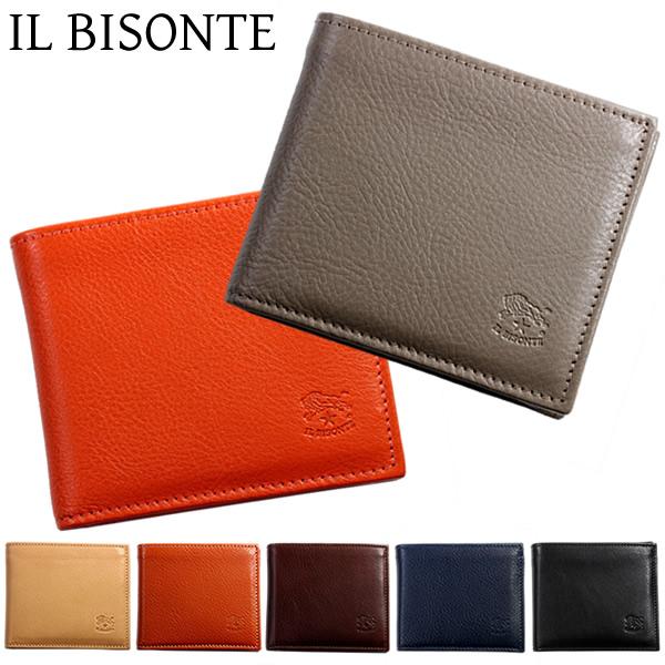 イルビゾンテ IL BISONTE ２つ折り 財布 本革 レザー メンズ レディース コンパクト ミ...