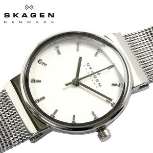 SKAGEN スカーゲン ANCHER アンカー 腕時計 レディース ステンレス メッシュベルト ミネラルガラス クオーツ 3気圧防水 クリスタル ラウンド型 シルバー SKW2195｜cameron