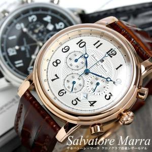 サルバトーレマーラ クロノグラフ メンズ腕時計 革ベルト クロノグラフ腕時計