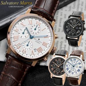 サルバトーレマーラ 腕時計 メンズ クロノグラフ 革ベルト レザー クラシック 人気 ブランド ウォ...