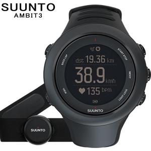 訳あり・スリーブなし SUUNTO スント 腕時計 時計 GPS スポーツウォッチ 防水 充電式 GPS機能 心拍ベルト付き ブラック アンビット3スポーツ HR SS020678000｜cameron