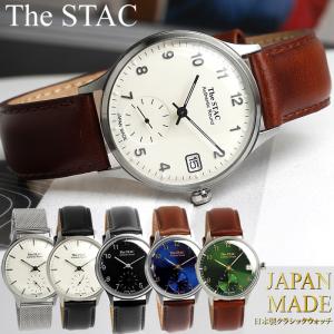 ザ・スタック The STAC 日本製 国産 腕時計 ウォッチ 革ベルト レザー クラシック メンズ...