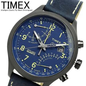 TIMEX タイメックス 腕時計 インテリジェント クオーツ フライバック クロノグラフ メンズ 本革レザー 100ｍ防水 T2P380