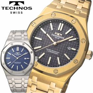 TECHNOS テクノス 腕時計 メンズ ウォッチ 5気圧 3針 アナログ ソーラー 男性用 日本製...
