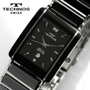 腕時計 レディース 時計 テクノス 防水 TECHNOS セラミック スクエア