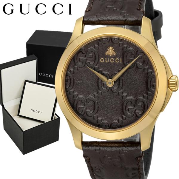 グッチ 腕時計 メンズ レディース 時計 GUCCI Gタイムレス 38mm 革ベルト シグネチャー...