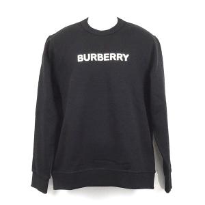 バーバリー スウェットシャツ メンズ BURBERRY ロゴプリント 8055312 ブラック サイズS｜camino-japan