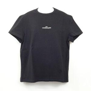 メゾンマルジェラ Tシャツ Maison Margiela ディストーテッド ロゴTシャツ S30GC0701 S22816 900 ブラック サイズ48｜camino-japan