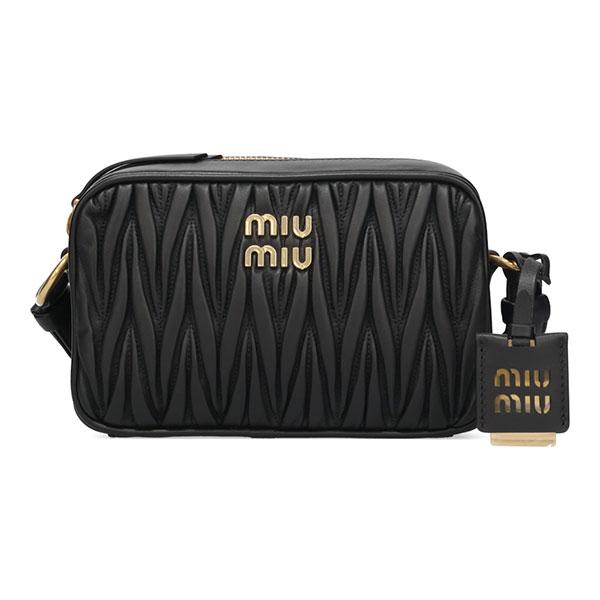 ミュウミュウ バッグ レディース MIUMIU マテラッセ 5BH118 N88 NERO ブラック