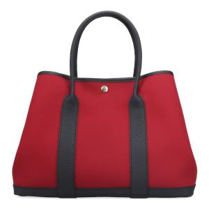 エルメス ガーデンパーティ PM 36cm HERMES トワルオフィシェ+ネゴンダ ルビー+ローズ...