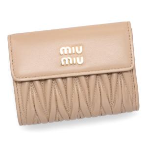 ミュウミュウ 財布 レディース miumiu マテラッセレザー 5ML002 2FPP SABBIA ベージュ｜camino-japan