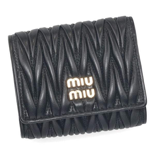 ミュウミュウ 財布 レディース MIUMIU マテラッセレザー 5MH033 2FPP NERO ブ...