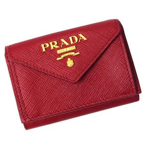 プラダ 財布 レディース PRADA 1MH021 SAFFIANO METAL FUOCO レッド｜camino-japan