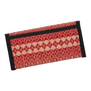 ミャンマー製 織物 財布 レッド｜camino-japan