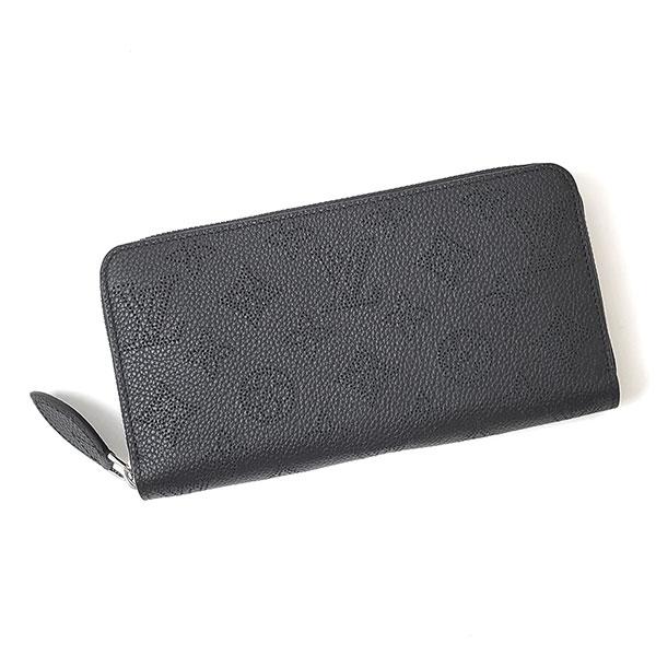 ルイヴィトン 財布 レディース LOUIS VUITTON マヒナ ジッピーウォレット ブラック M...