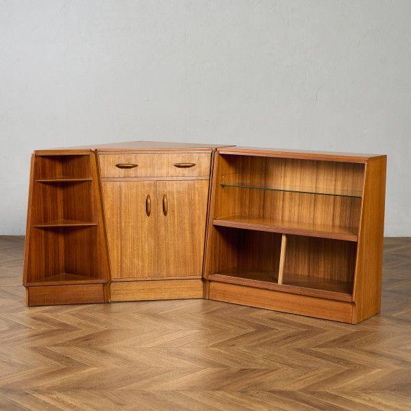 デスク・ビューロー イギリス トーラ ジープラン G-PLAN Brandon ライティングデスク付...