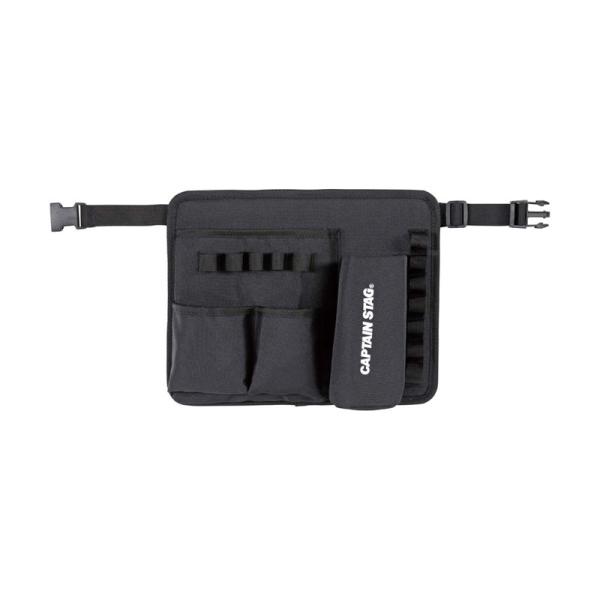 CAPTAIN STAG <br>背付ベンチ用 マルチサイドポケット ブラック  UC-1825  ...
