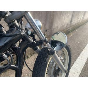 正規品／部品屋K&W 650XS1 XS650用フォーククランプミラーステー 仕様：ミラーステーKIT4インチ K&W バイク｜camp