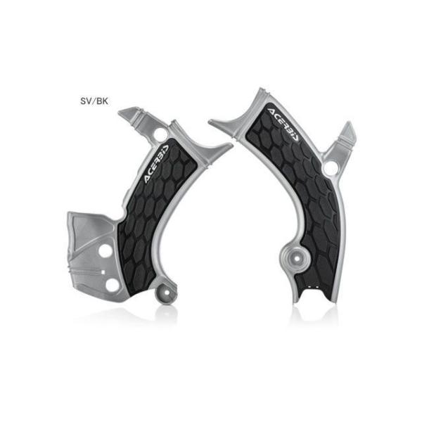 アチェルビス X-GRIP FRAME PROTECTOR（シルバー/ブラック） ACERBIS