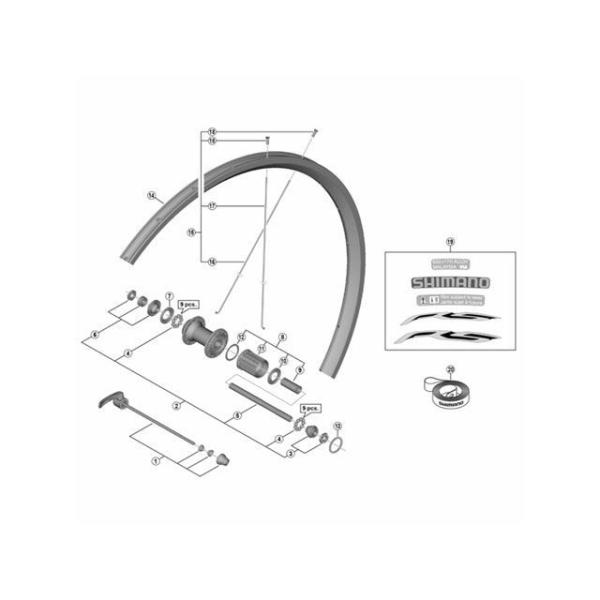 シマノ（自転車） Y48U98040 WH-RS010 フリーホイールブクミ SHIMANO