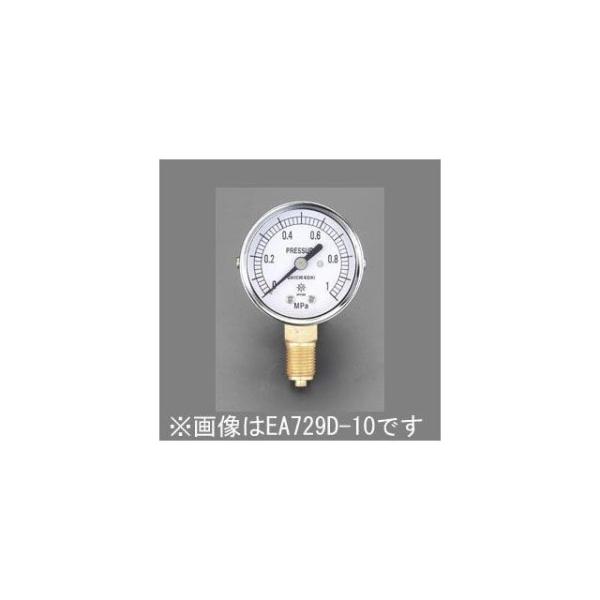 エスコ G 1/4”/50mm/0-1.0MPa 圧力計 ESCO バイク 車 自動車 自転車