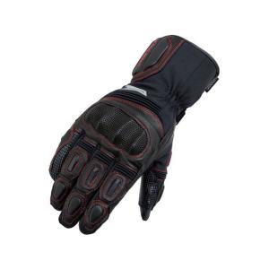 正規品／ヒットエアー Glove W8 透湿防水ウィンターグローブ （ブラック/レッド） サイズ：XL hit air バイクの商品画像