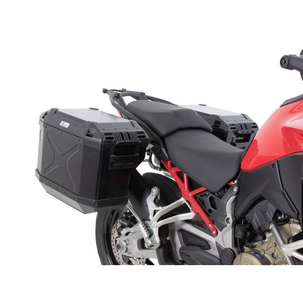 ヘプコ＆ベッカー サイドケースホルダー ＋ Xplorer（Cutout）セット black HEP...