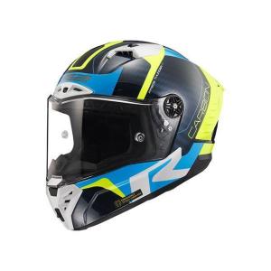 正規品／エルエスツーヘルメット THUNDER C GP （サンダーシージーピー） ブルーカーボンイエロー サイズ：XXL LS2 HELMETS バ…の商品画像