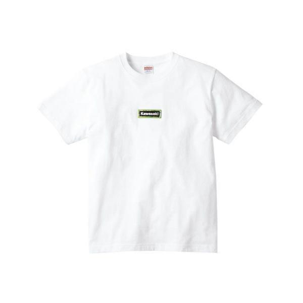 正規品／カワサキ ポリゴンワッペンTシャツ（ホワイト） サイズ：L KAWASAKI バイク