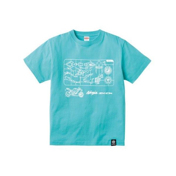 正規品／カワサキ デザイナーズTシャツ（ミントグリーン） サイズ：L KAWASAKI バイク
