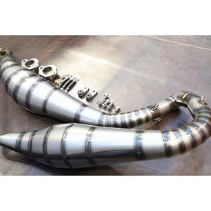 T2Racing NSR250 チャンバー本体 MC21・28右2本出し500Vスチール 