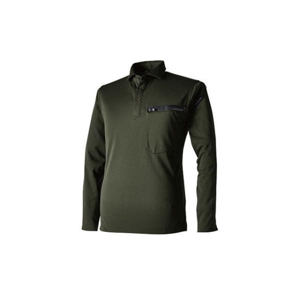 TSデザイン T/Cワークニットロングポロシャツ（カーキグリーン） サイズ 6L TS DESIGN