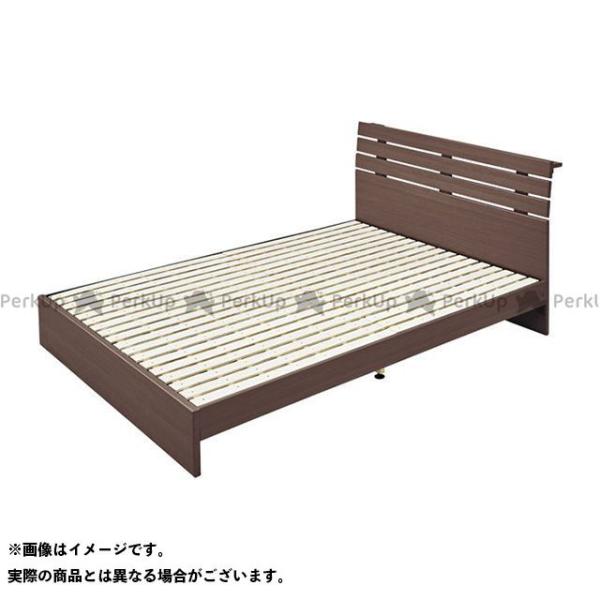 【メーカー直送】東谷 B-80D-BR ダブルベッド（ブラウン） Azumaya