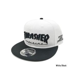 正規品／スラッシャー THR-C03 MAG LOGO フラットバイザーキャップ （ホワイト/ブラック） THRASHER バイクの商品画像