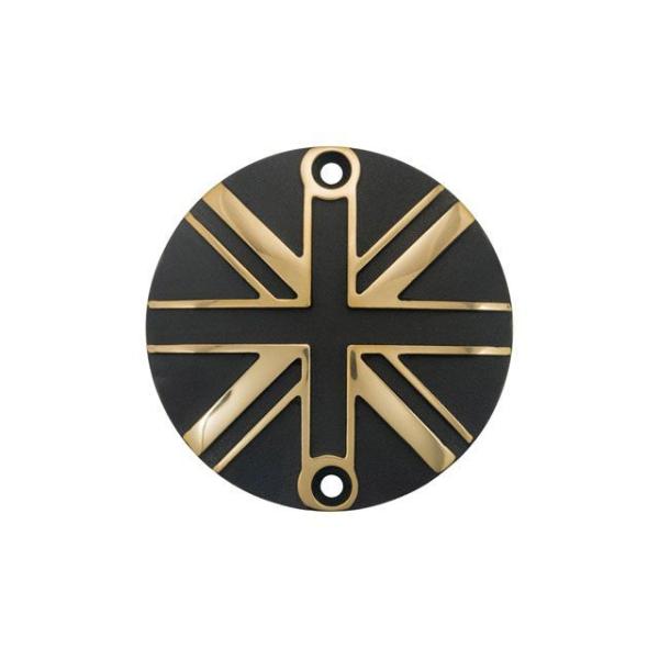 モートーン ジェネレーターバッジ ユニオンジャック ブラス/ブラック Motone Customs