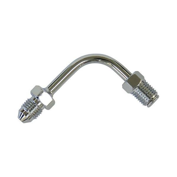 ゴットタッチブレーキ ハーレー用 AN-3x3/8-24 インバーテッドフレア 90°（クローム） ...