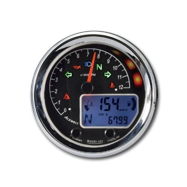 正規品／エースウェル 汎用 MA085-652 多機能デジタルメーター 15000rpm ACE W...