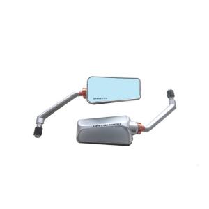 カーボン調 ブルーミラー カスタム スクエア ブルー ミラー レッツ