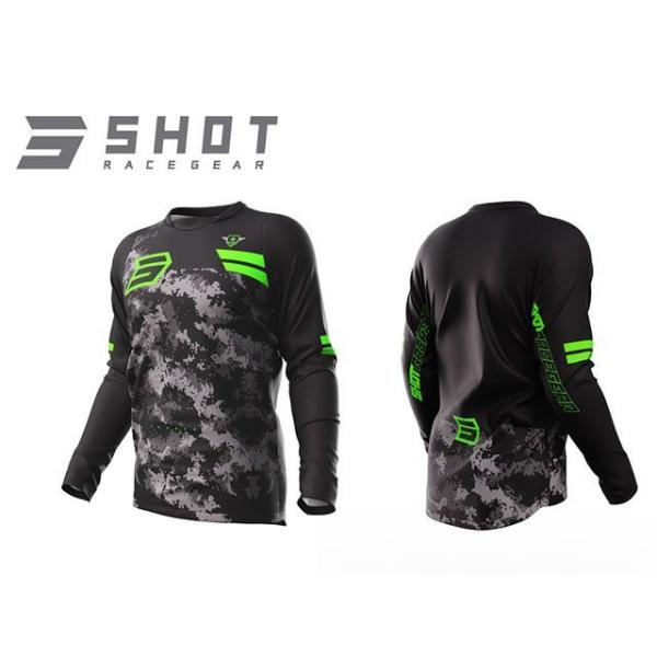SHOT RACE GEAR ジャージ ARMY（グリーン） サイズ XL SHOT RACE GE...
