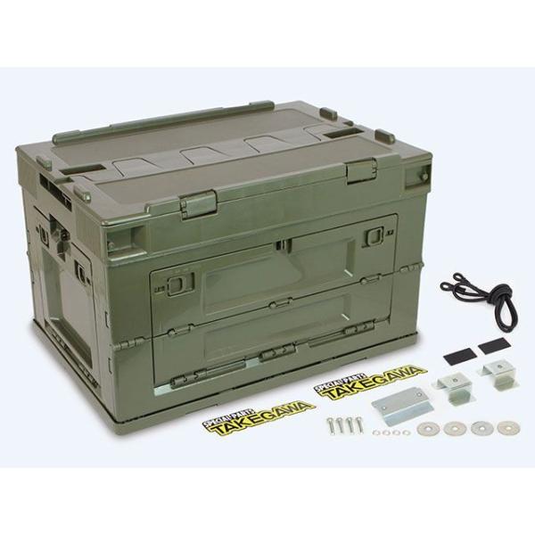 SP武川 CT125 キャリアコンテナセット50L（オリーブドラブ） SP TAKEGAWA バイク