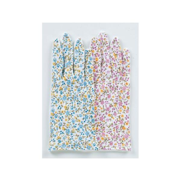 おたふく手袋 花柄綿スムス手袋スベリ止め付 OTAFUKU GLOVE
