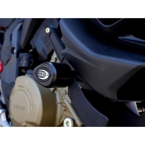 アールアンドジー Multistrada V4/S エアロクラッシュプロテクター（ブラック） R&amp;G