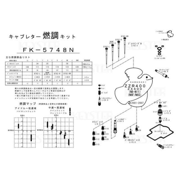 キースター ZZR400/ZX400 燃調キット ZZR400/ZX400（N8-N11/N6F/N...