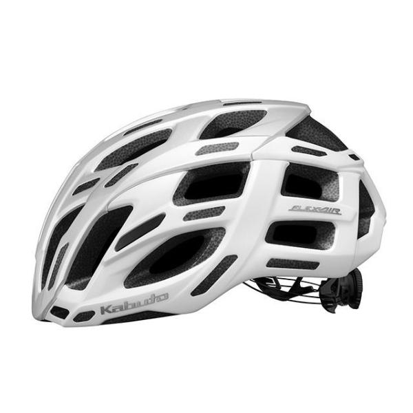 オージーケーカブト（自転車） ヘルメット FLEX-AIR（マットホワイトシルバー） サイズ XS／...