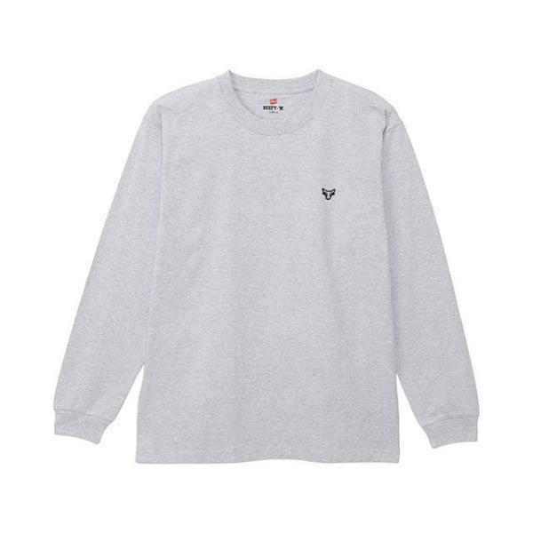 ヘインズ H8-X401 LONG SLEEVE T-SHIRT（ヘザーグレー） サイズ L HAN...