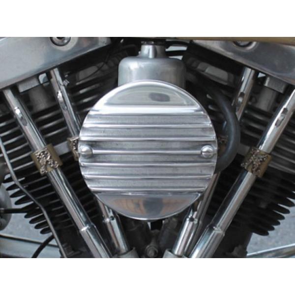 フォーク Harley-Davidson スリップオンカバー for SU エアクリーナー 7フィン...