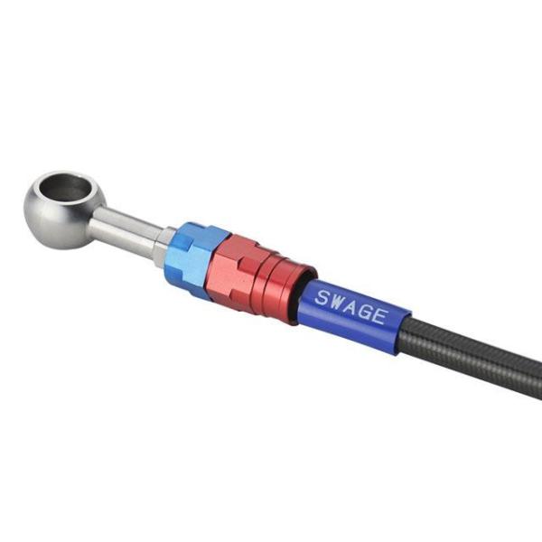 スウェッジラインプロ XSR125 リアホースキット（レッド＆ブルー） ホースカラー ブラック SW...